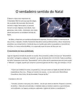 1. O verdadeiro sentido do Natal