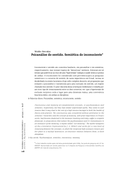 Psican&aacute;lise do sentido. Semi&oacute;tica do inconsciente*