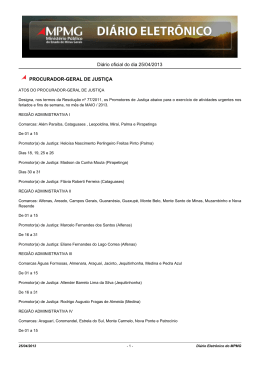 Di&aacute;rio oficial do dia 25/04/2013 PROCURADOR
