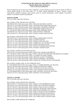 Pauta de julgamento nº 149 e 150 da 25ª junta de recursos
