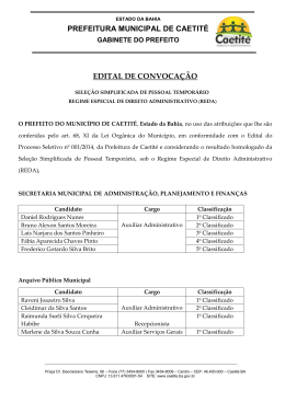 25.09.2015 - prefeitura municipal de caetit&eacute; edital de convoca&ccedil;&atilde;o