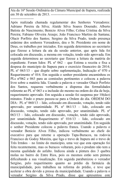 16ord13 - C&acirc;mara Municipal de Itapura