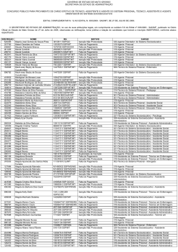 GOVERNO DE ESTADO DE MATO GROSSO SECRETARIA