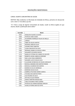 Listagem de Inscrições Indeferidas - 19/03/2015
