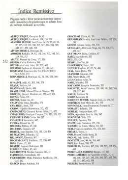 &Iacute;ndice Remissivo