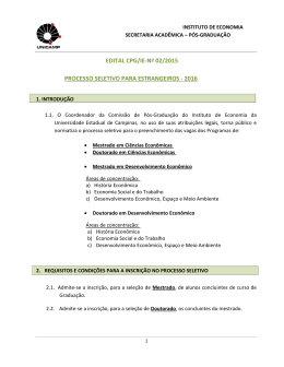 EDITAL CPG/IE-Nº 02/2015 PROCESSO SELETIVO PARA