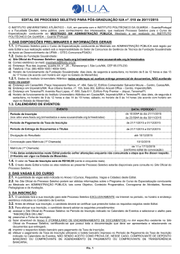 EDITAL DE PROCESSO SELETIVO PARA P&Oacute;S