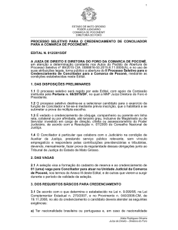 processo seletivo para o credenciamento de conciliador para a