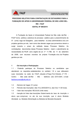 PROCESSO SELETIVO PARA CONTRATAÇÃO DE