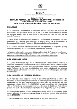 Edital n&ordm; 01/2015 EDITAL DE ABERTURA DO