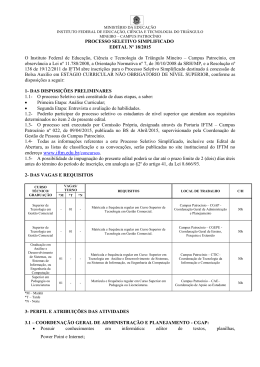 processo seletivo para contratação de estagiários