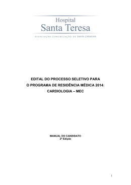 EDITAL DO PROCESSO SELETIVO PARA
