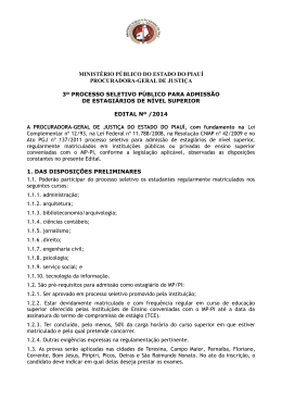 Edital - 3&ordm; PROCESSO SELETIVO P&Uacute;BLICO PARA ADMISS&Atilde;O DE