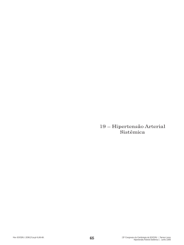 19 &ndash; Hipertens&atilde;o Arterial Sist&ecirc;mica