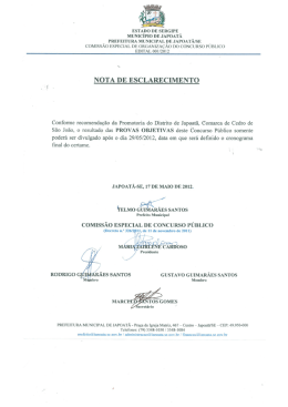 nota de esclarecimento