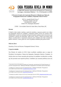 O Percurso Gerativo da Construção Discursiva Utilizada nos