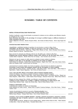 sUMÁRIo /TABLE oF coNTENTS