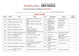 A partir de 2010 - Fatec Americana