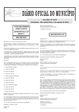 Edi&ccedil;&atilde;o 3473 - Prefeitura Municipal de Uberl&acirc;ndia