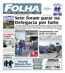 Edi&ccedil;&atilde;o: 1437 De - Folha Ribeir&atilde;o Pires