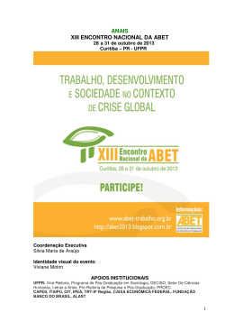 Anais - ABET 2013