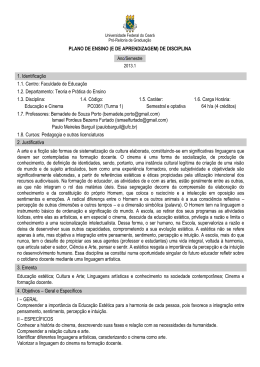 Educa&ccedil;&atilde;o e Cinema