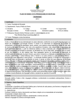 Educa&ccedil;&atilde;o e Cinema - Universidade Federal do Cear&aacute;