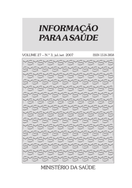 informa&ccedil;&atilde;o para a sa&uacute;de - Biblioteca Virtual em Sa&uacute;de