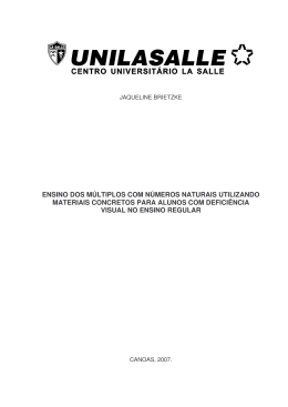 ensino dos m&uacute;ltiplos com n&uacute;meros naturais utilizando materiais