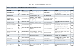 2013-2014 - lista de manuais adotados