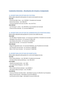 Comissões Setoriais – Resoluções de Criação e Composição