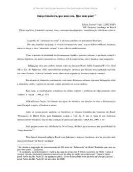 Dan&ccedil;a brasileira, que nem essa. Que nem qual?