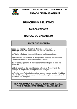 Edital de Processo Seletivo