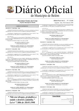 do Munic&iacute;pio de Bel&eacute;m