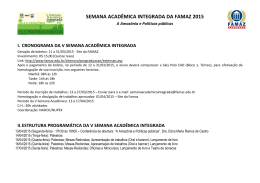 V Semana Acad&ecirc;mica Integrada-Programa&ccedil;&atilde;o