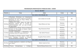 PROGRAMA&Ccedil;&Atilde;O APRESENTA&Ccedil;&Atilde;O DE TRABALHOS ORAIS