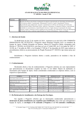 1 - Abertura da Sess&atilde;o &Agrave;s 08:00 horas do dia 23 de outubro de