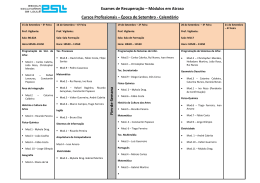 Exames de Recupera&ccedil;&atilde;o &ndash; M&oacute;dulos em Atraso Cursos Profissionais