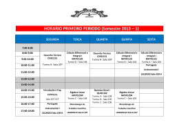 HORARIO PRIMEIRO PERIODO (Semestre 2013 &ndash; 1)