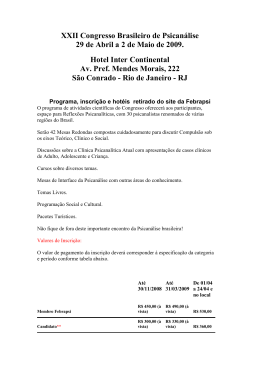 XXII Congresso Brasileiro de Psicanlise