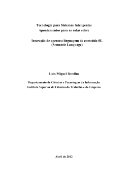 Intera&ccedil;&atilde;o de agentes: linguagem de conte&uacute;do SL