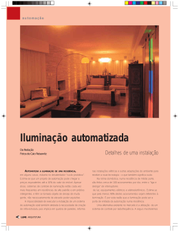 Ilumina&ccedil;&atilde;o automatizada
