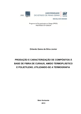 produ&ccedil;&atilde;o e caracteriza&ccedil;&atilde;o de comp&oacute;sitos &agrave; base de fibra de curau&aacute;