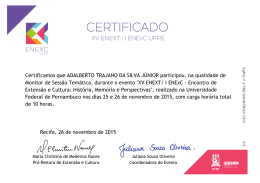 Certificamos que ADALBERTO TRAJANO DA SILVA J&Uacute;NIOR