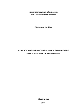 A capacidade para o trabalho e a fadiga entre trabalhadores de