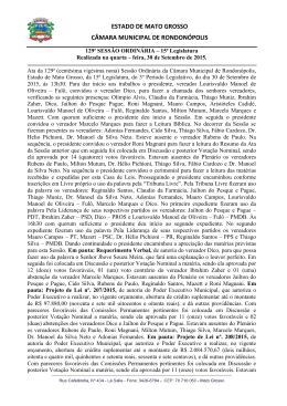 estado de mato grosso c&acirc;mara municipal de rondon&oacute;polis