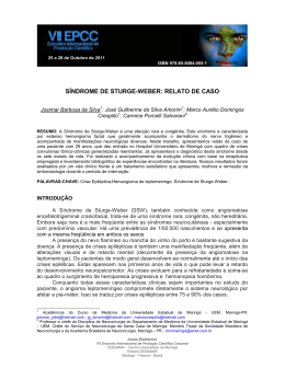 S&Iacute;NDROME DE STURGE-WEBER: RELATO DE CASO
