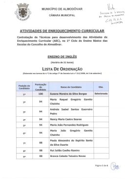 (AEC), no 1&deg; Cic - Munic&iacute;pio de Almod&ocirc;var