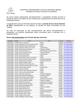 PONTIF&Iacute;CIA UNIVERSIDADE CAT&Oacute;LICA DE MINAS