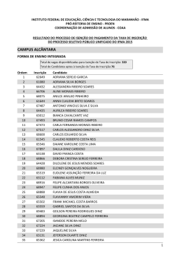 Resultado Isen&ccedil;&atilde;o - Campus Alc&acirc;ntara